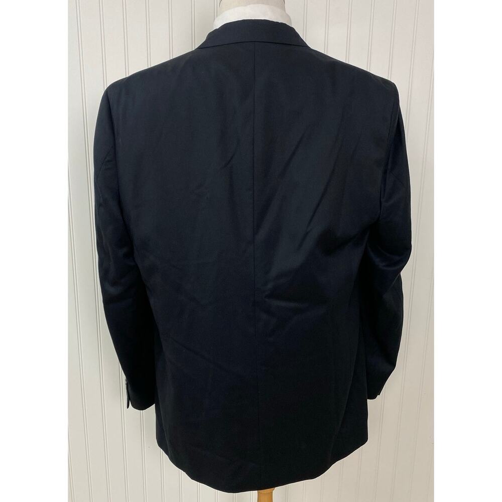 VTG 90s Tommy Hilfiger solid black pleated 3-button dress pants blazer suit 46L - Picture 4 of 8